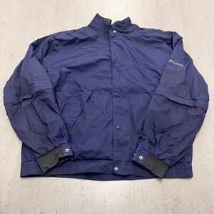 Dryjoys Footjoy Men's Size XL Jacket Navy Full-Zip Golf Windbreaker Outerwear